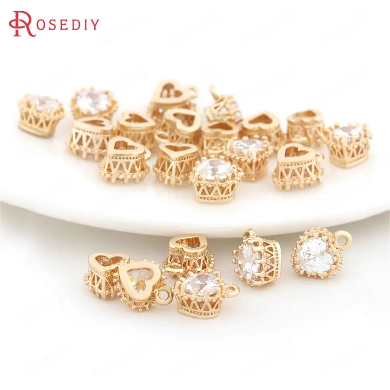 (33165)6PCS 7*9*5MM Brass with Zircon 24K Champagne Gold Color Plated Heart Charms Pendants Jewelry Findings Accessories
(33165)6PCS 7*9*5MM Brass with Zircon 24K Champagne Gold Color Plated Heart Charms Pendants Jewelry Findings Accessories