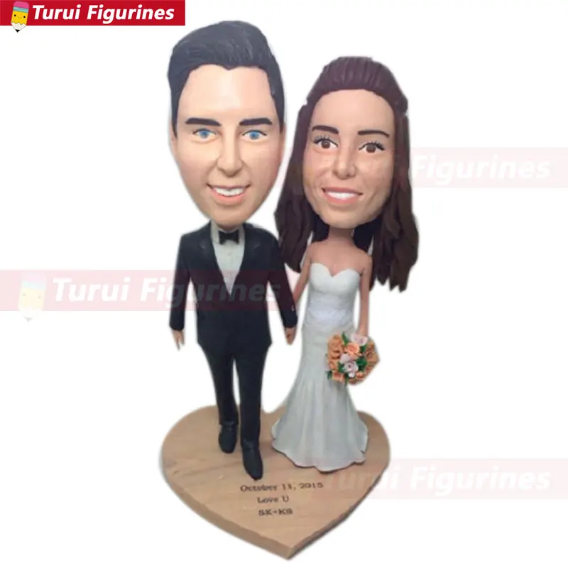 Custom Personalized Wedding Cake Topper Bobble Head Clay Figurine Based on Customers' Photos Wedding Valentine Gifts Valentine C
Custom Personalized Wedding Cake Topper Bobble Head Clay Figurine Based on Customers' Photos Wedding Valentine Gifts Valentine C