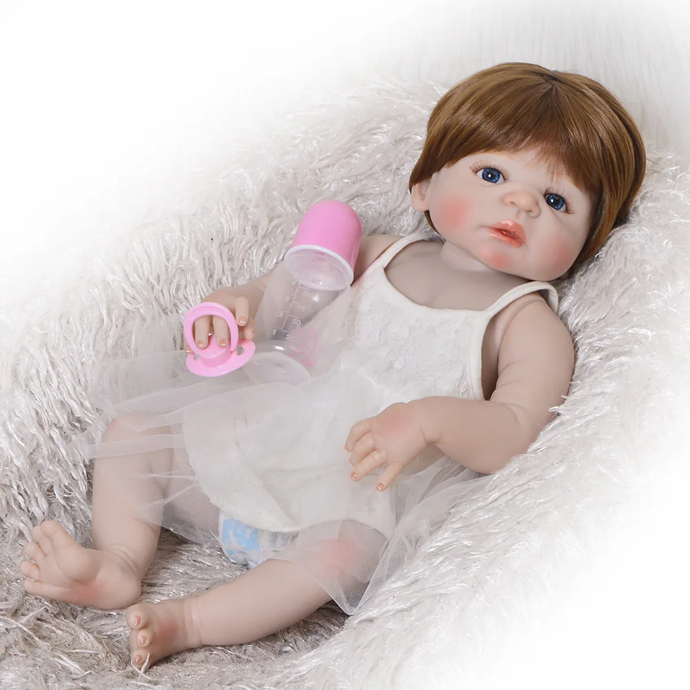 bebes reborn doll Baby girl Doll 55cm Full Silicone Boneca Reborn Brinquedos Bonecas children's day gifts toys bed time plamates
bebes reborn doll Baby girl Doll 55cm Full Silicone Boneca Reborn Brinquedos Bonecas children's day gifts toys bed time plamates