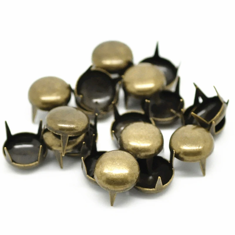 

100Pcs Studs Spots Rivets Spike Round Dome Bronze Tone Bag Shoes Clothes Crafts Findings 8.5mm 3/8"