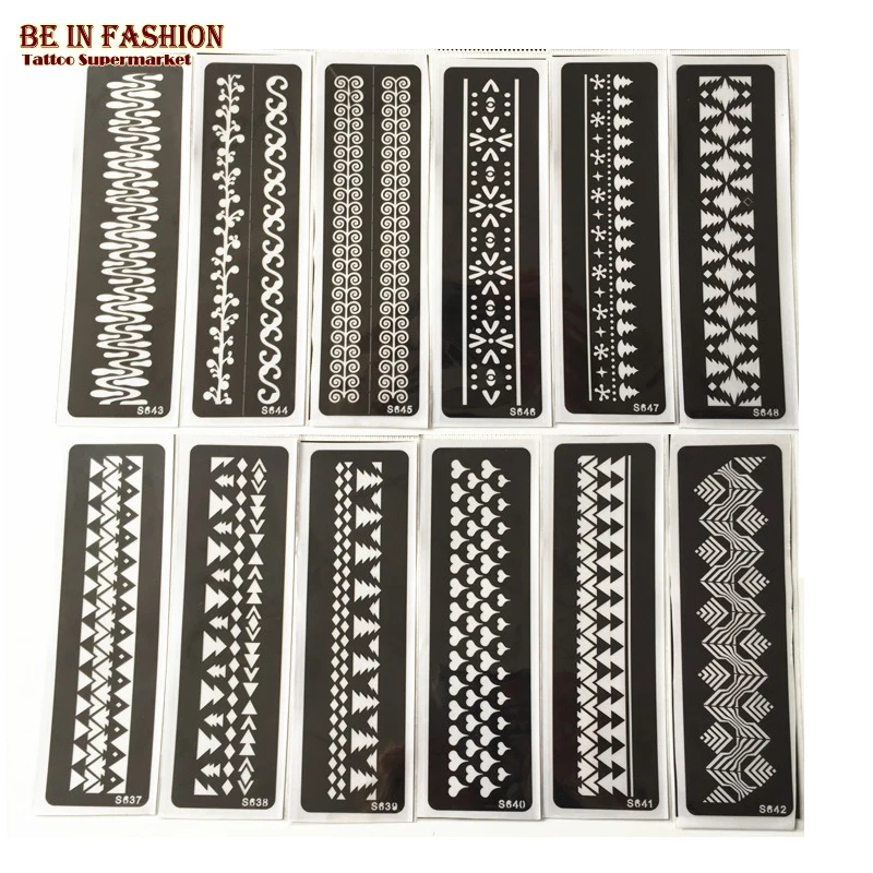 10pcs/lot henna tattoo stencils for painting body art glitter airbrush stencil templates on hand feet arm Indian Arabic sheets
10pcs/lot henna tattoo stencils for painting body art glitter airbrush stencil templates on hand feet arm Indian Arabic sheets