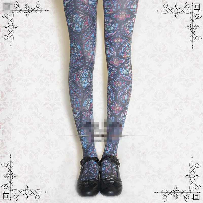 Princess sweet lolita pantyhose The church stained glass printing pantyhose LKW05
Princess sweet lolita pantyhose The church stained glass printing pantyhose LKW05