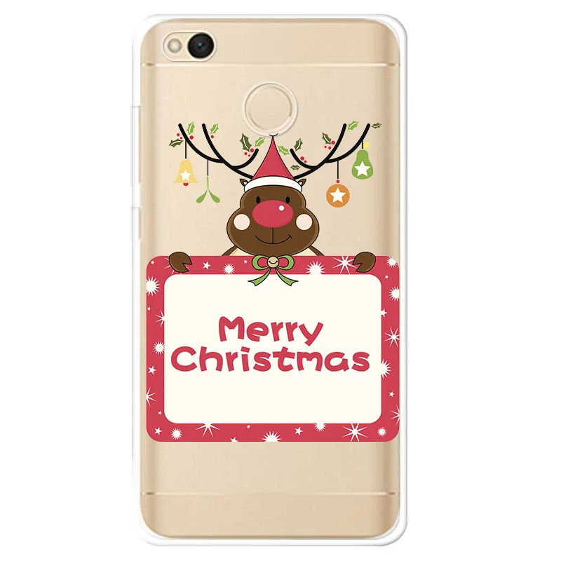 For Xiaomi Mi A1 Redmi 5A Note 4 Christmas Case 4A 4X Back Cartoon Santa Elk Snowman Cover |