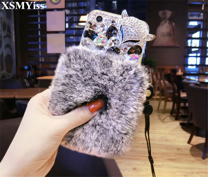 Luxury Bling Rhinestone Fox head Diamond Real Rabbit Fur Soft Cover Case For Huawei Honor8 9 10 20 Lite V10 V20 7X 8X Nova 3 4 5
Luxury Bling Rhinestone Fox head Diamond Real Rabbit Fur Soft Cover Case For Huawei Honor8 9 10 20 Lite V10 V20 7X 8X Nova 3 4 5