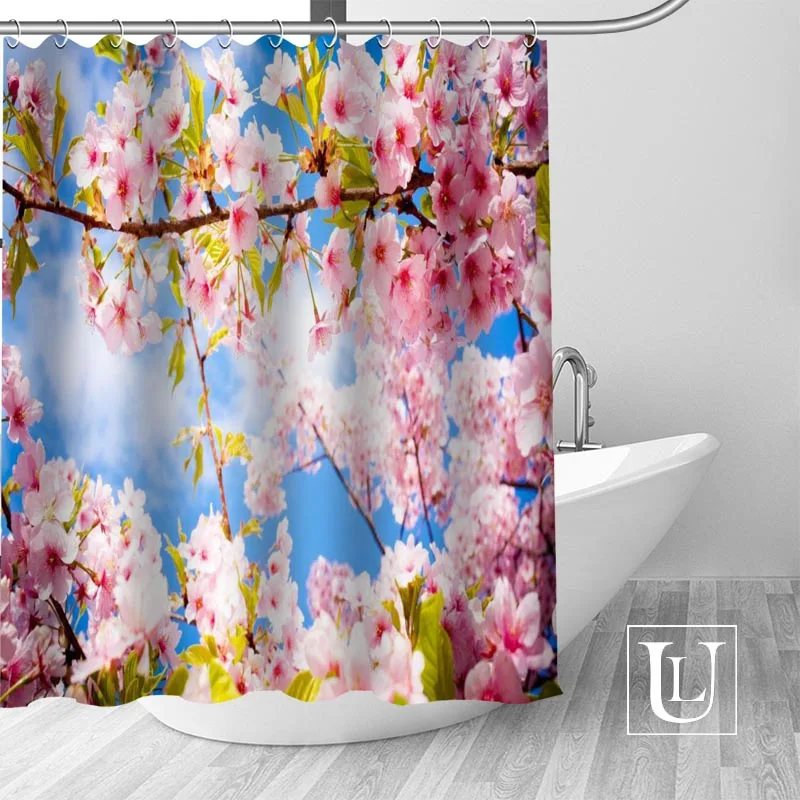 Custom Cherry Blossoms Curtain Fabric Modern Shower Curtain bathroom beautiful Curtains Bath decor Polyester Cloth Waterproof
Custom Cherry Blossoms Curtain Fabric Modern Shower Curtain bathroom beautiful Curtains Bath decor Polyester Cloth Waterproof