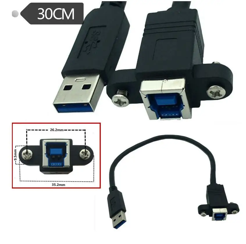 30 см 1 фут 5 Гбит/с USB 3,0 тип A AF штекер-B гнездо Кабельный адаптер с кабелем крепления панели
30 см 1 фут 5 Гбит/с USB 3,0 тип A AF штекер-B гнездо Кабельный адаптер с кабелем крепления панели