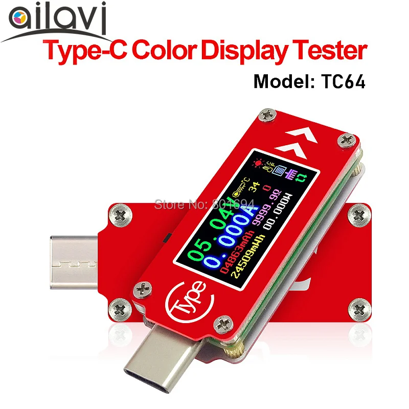 USB-вольтметр-Амперметр RD TC64 с цветным ЖК-дисплеем, тестер температуры и емкости аккумуляторов PD, внешних аккумуляторов
USB-вольтметр-Амперметр RD TC64 с цветным ЖК-дисплеем, тестер температуры и емкости аккумуляторов PD, внешних аккумуляторов
