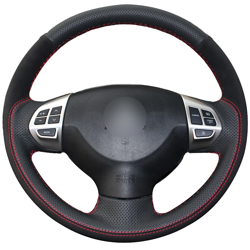 Black Natural Leather Black Suede Car Steering Wheel Cover for Mitsubishi Lancer EX Outlander ASX Colt Pajero Sport
Black Natural Leather Black Suede Car Steering Wheel Cover for Mitsubishi Lancer EX Outlander ASX Colt Pajero Sport