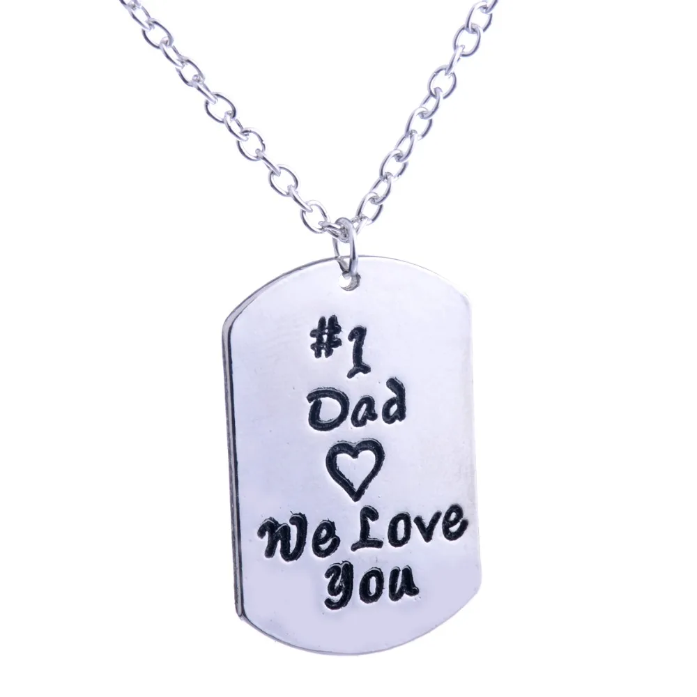 

Серебряное ожерелье Bespmosp с подвеской в виде сердца, мы любим тебя, подарки на день семьи, отца, Очаровательное ожерелье с подвеской в виде сердца, ювелирные изделия для мужчин, ожерелья-цепочки, папа