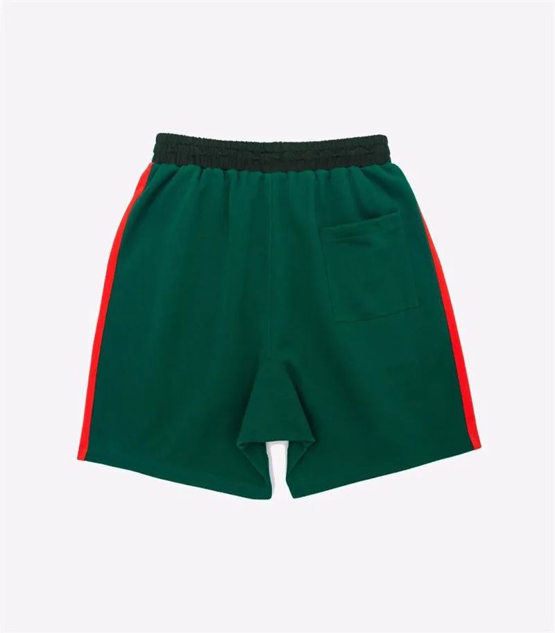 2019 SS New Side Stripe Drawstring Shorts Hip Hop Summer Skate Board Harem Green Red Terry Oversized Streewear | Мужская одежда