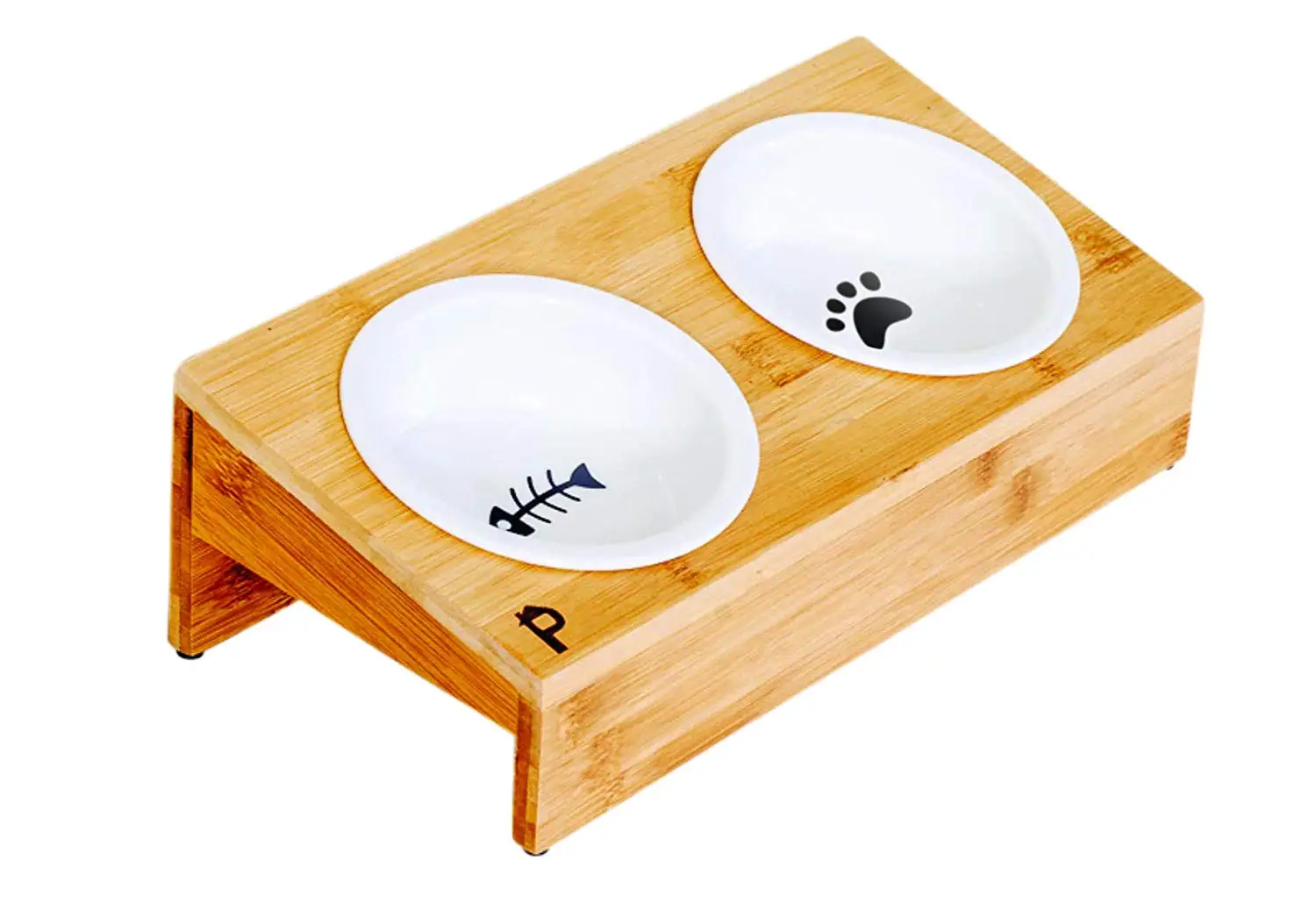 Elevated Bamboo Pet Table with Duo Ceramic Bowls. Raised/Anti-Slip Tilted Station for Cats and Dogs Food/Drink. PW026
Elevated Bamboo Pet Table with Duo Ceramic Bowls. Raised/Anti-Slip Tilted Station for Cats and Dogs Food/Drink. PW026
