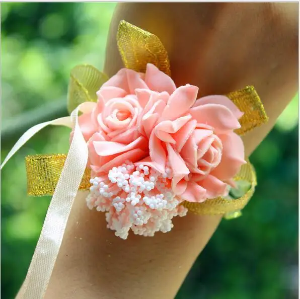10pcs/lot Cheap Wedding Korean Silk Ribbon Rose Wrist Flower Bride Simulation Wrist Flower Creative Bridesmaids Wrist Flower
10pcs/lot Cheap Wedding Korean Silk Ribbon Rose Wrist Flower Bride Simulation Wrist Flower Creative Bridesmaids Wrist Flower