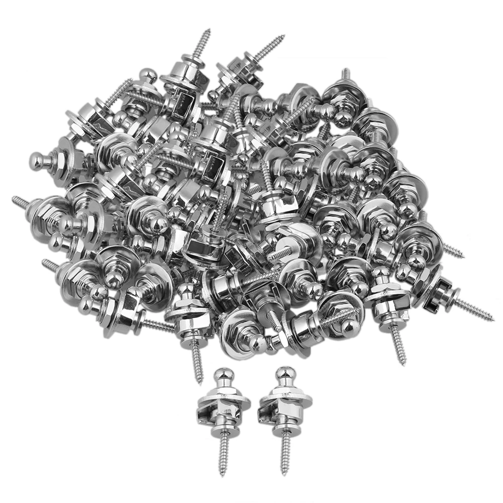 Yibuy 60 Pieces Chrome Plating Round Head Strap Locks for Electric Guitar
Yibuy 60 Pieces Chrome Plating Round Head Strap Locks for Electric Guitar