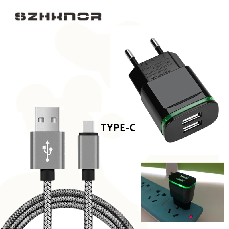 Кабель USB Type C для Samsung A50 A7 2018 A8 2019 S8 S9 Note 9 8 шнур быстрой зарядки и передачи данных