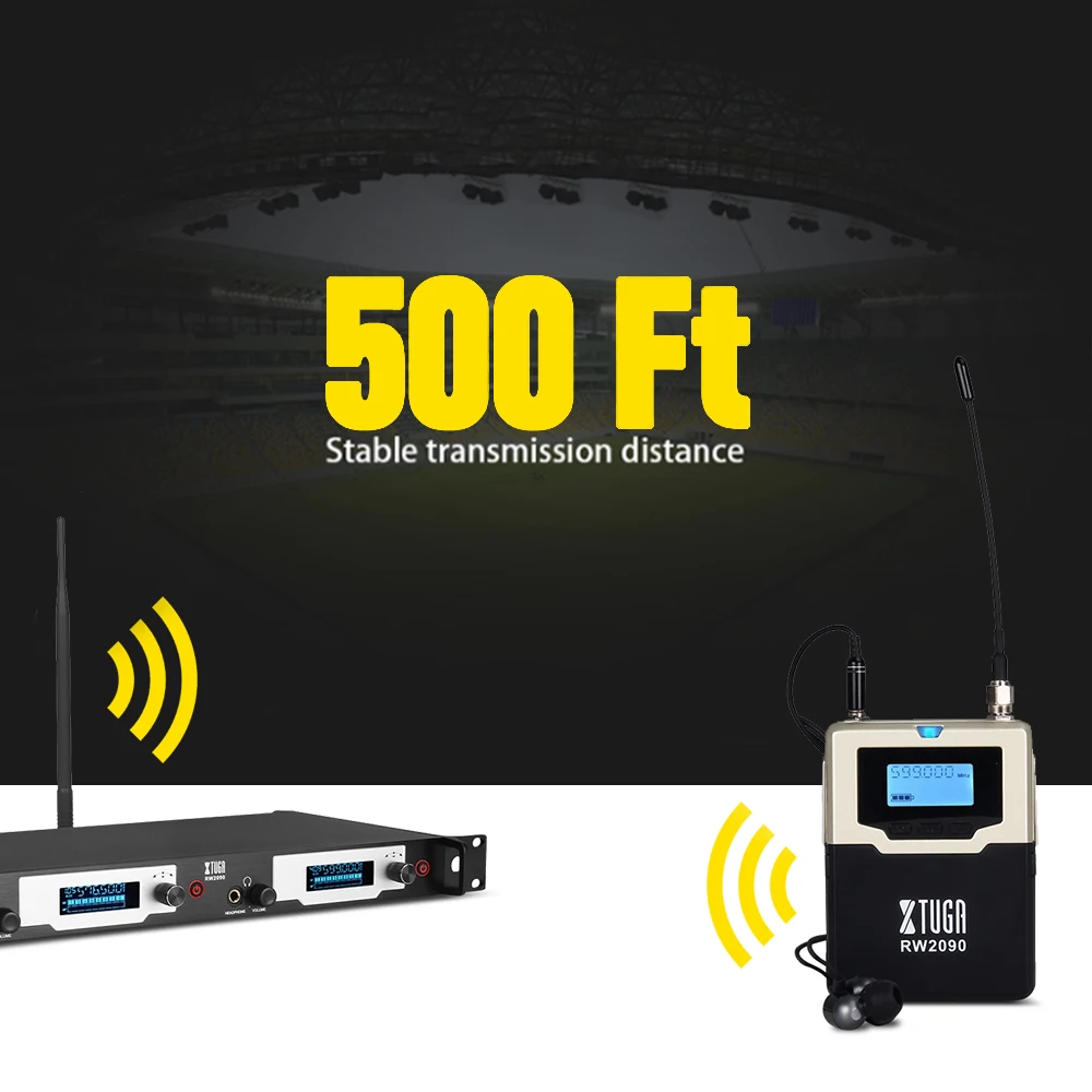 Original For XTUGA UHF Mono Wireless Monitor System 572-603 MHZ Professional Digital Stage In-Ear | Электроника