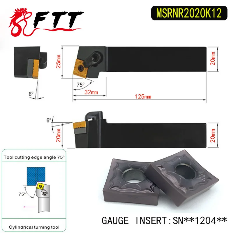 MSRNR2020K12 75 Degree External Turning Tool Holder For SNMG120404 SNMG120408 Used on CNC Lathe Machine
MSRNR2020K12 75 Degree External Turning Tool Holder For SNMG120404 SNMG120408 Used on CNC Lathe Machine