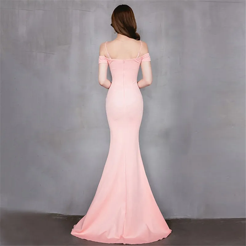 2019 Summer The New Dress V collar Sexy Backless Banquet Long Dress Fishtail Host Get Together Annual Meeting Fashion Women
2019 Summer The New Dress V collar Sexy Backless Banquet Long Dress Fishtail Host Get Together Annual Meeting Fashion Women