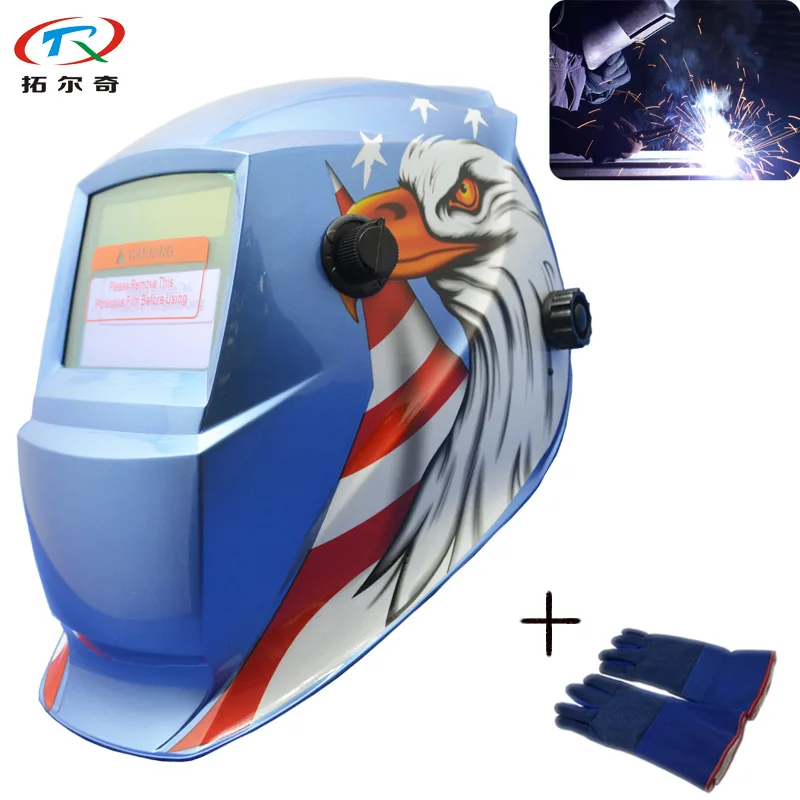 trqwh blue bird desing tig welding helmet solar power automatic darkening with best welding glove fast shipping TRQ-GD04-2233FF
trqwh blue bird desing tig welding helmet solar power automatic darkening with best welding glove fast shipping TRQ-GD04-2233FF