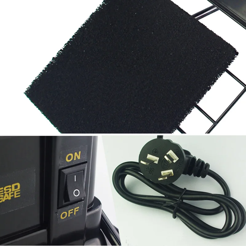 220V 493 Solder Smoke Absorber ESD Fume Extractor with 5pcs Free Activated Carbon Filter Sponge
220V 493 Solder Smoke Absorber ESD Fume Extractor with 5pcs Free Activated Carbon Filter Sponge