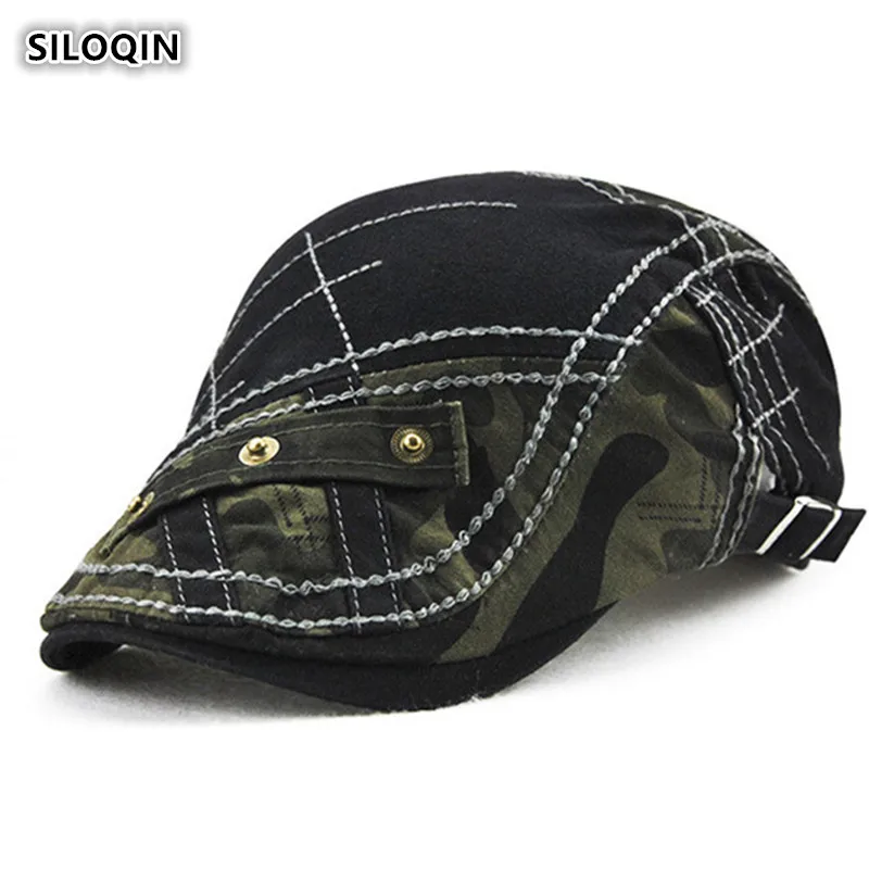 SILOQIN New Men's Cotton Berets Adjustable Embroidered Stitching Camouflage Patch Tongue Cap Wild Leisure Travel Riding SunHat
SILOQIN New Men's Cotton Berets Adjustable Embroidered Stitching Camouflage Patch Tongue Cap Wild Leisure Travel Riding SunHat