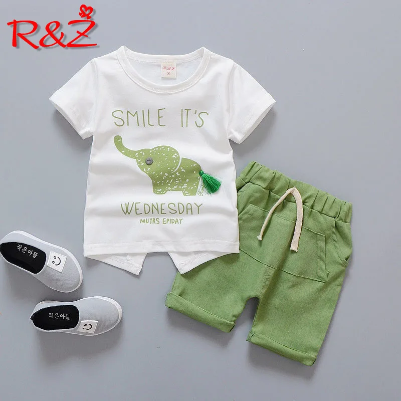 R&Z Children's Set 2019 Summer New Boys Cotton Set Letter Cartoon Elephant Short Sleeve Shorts Casual Two-piece Set
R&Z Children's Set 2019 Summer New Boys Cotton Set Letter Cartoon Elephant Short Sleeve Shorts Casual Two-piece Set