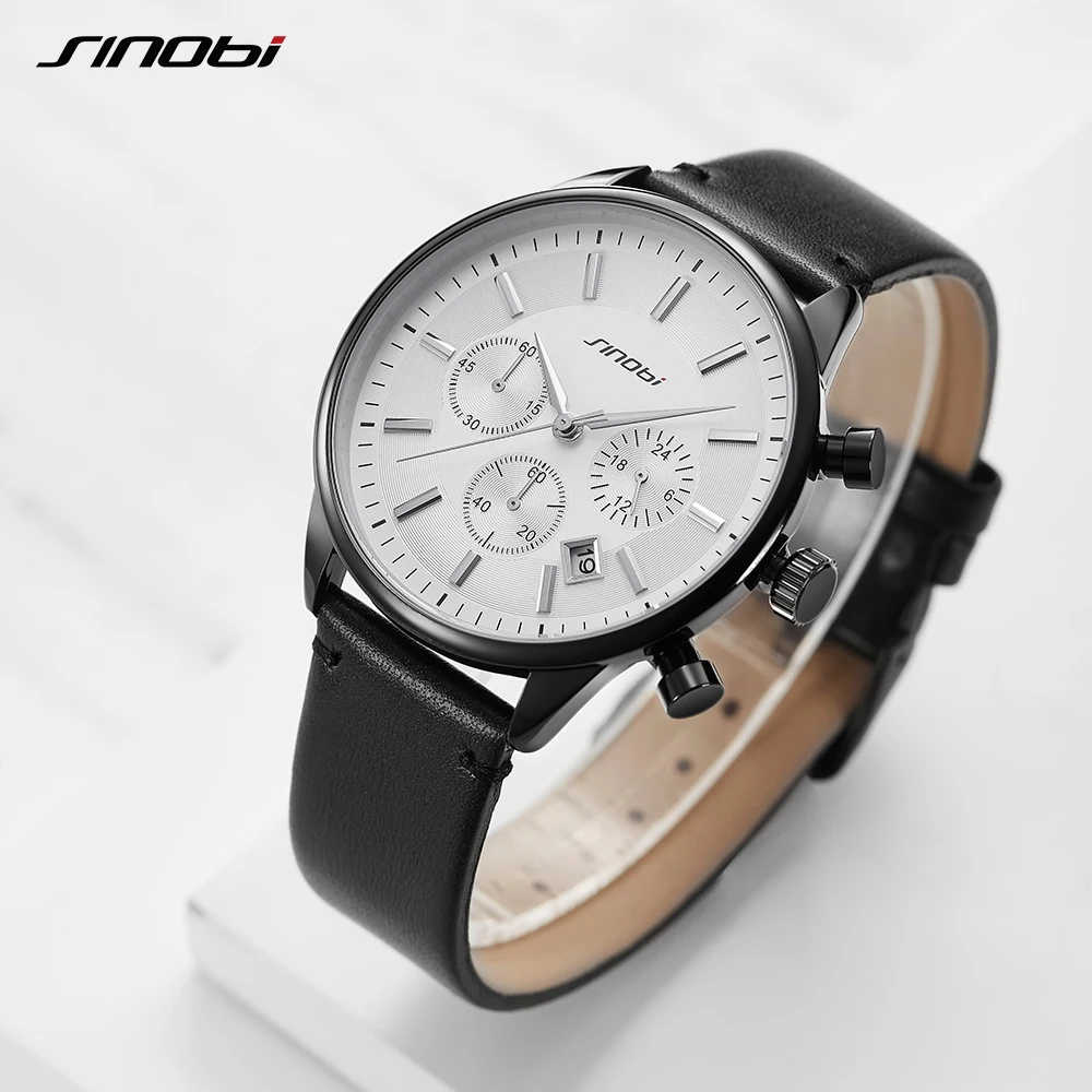 SINOBI Men's Army Watches Analog Date Clock Quartz Wristwatch Luxury Brand Men Military Sports Chronograph Leather Watch Relogio
SINOBI Men's Army Watches Analog Date Clock Quartz Wristwatch Luxury Brand Men Military Sports Chronograph Leather Watch Relogio