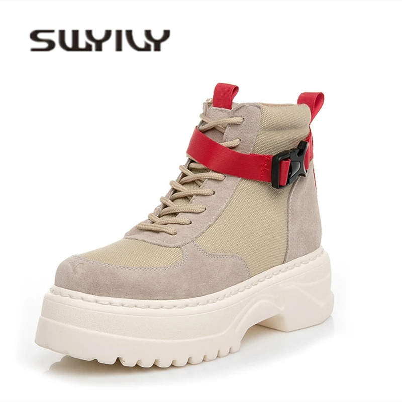 Женские кроссовки SWYIVY из коровьей замши, повседневные, с высоким берцем, осень 2019, женская обувь из натуральной кожи, кроссовки на платформе ...
Женские кроссовки SWYIVY из коровьей замши, повседневные, с высоким берцем, осень 2019, женская обувь из натуральной кожи, кроссовки на платформе ...