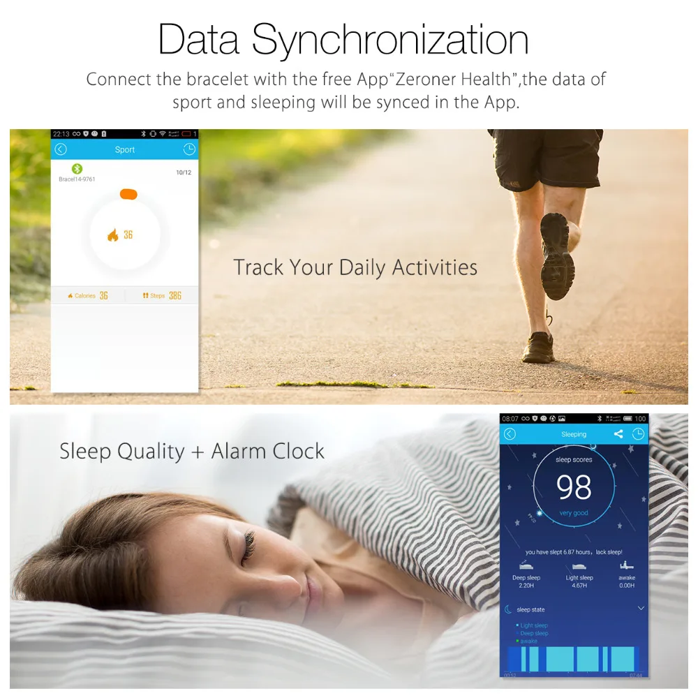 Victsing Bluetooth Водонепроницаемый Смарт Браслет сердечного ритма Мониторы Фитнес