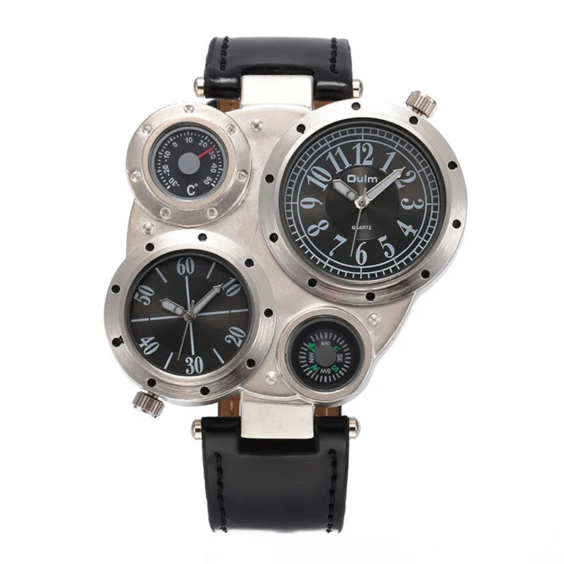 OULM 9415 Fashion 5.5cm Oversized Dial Watches for Men Leather Strap Dual Time Casual Quartz Compass Watch Montre Homme Boussole
OULM 9415 Fashion 5.5cm Oversized Dial Watches for Men Leather Strap Dual Time Casual Quartz Compass Watch Montre Homme Boussole