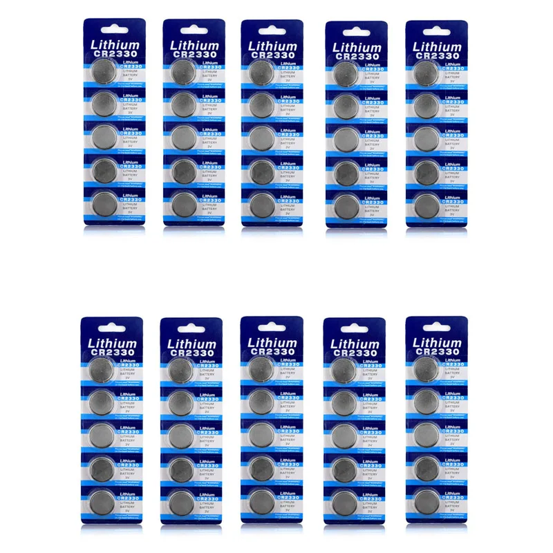 Lot 50pcs CR2330 BR2330 ECR2330 DL2330 3V Lithium Battery Button Coin Cell Batteries For Camera Watch Toys Remote
Lot 50pcs CR2330 BR2330 ECR2330 DL2330 3V Lithium Battery Button Coin Cell Batteries For Camera Watch Toys Remote