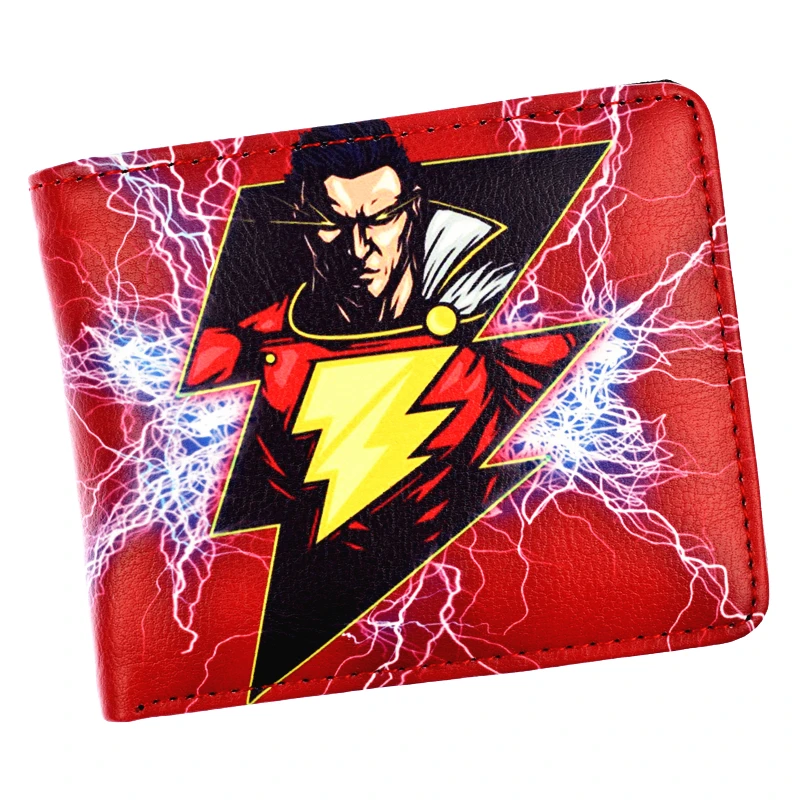 Новое поступление Аниме DC Super Hero SHAZAM! Крутой кошелек Shazam с карманом для монет |