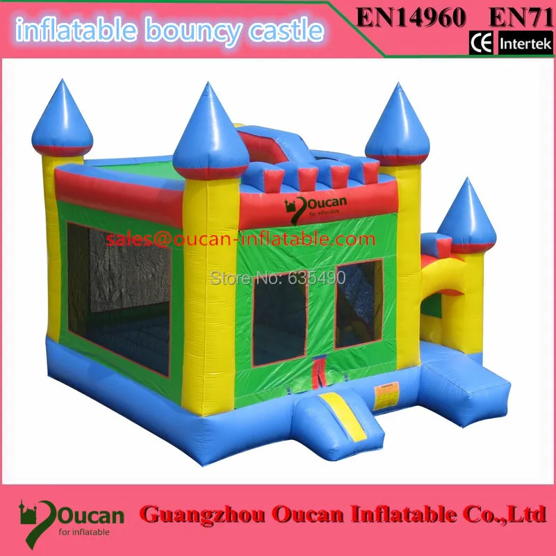 5X4X4m PVC tarpaulin inflatable bounce house with small slide