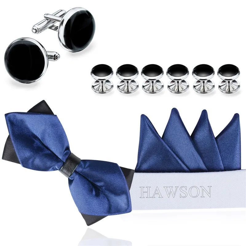Синий Карманный платок HAWSON с галстуком-бабочкой, с черными запонками и 6 гвоздиками, ювелирные изделия для молодых мужчин, Карманный платок ...
Синий Карманный платок HAWSON с галстуком-бабочкой, с черными запонками и 6 гвоздиками, ювелирные изделия для молодых мужчин, Карманный платок ...