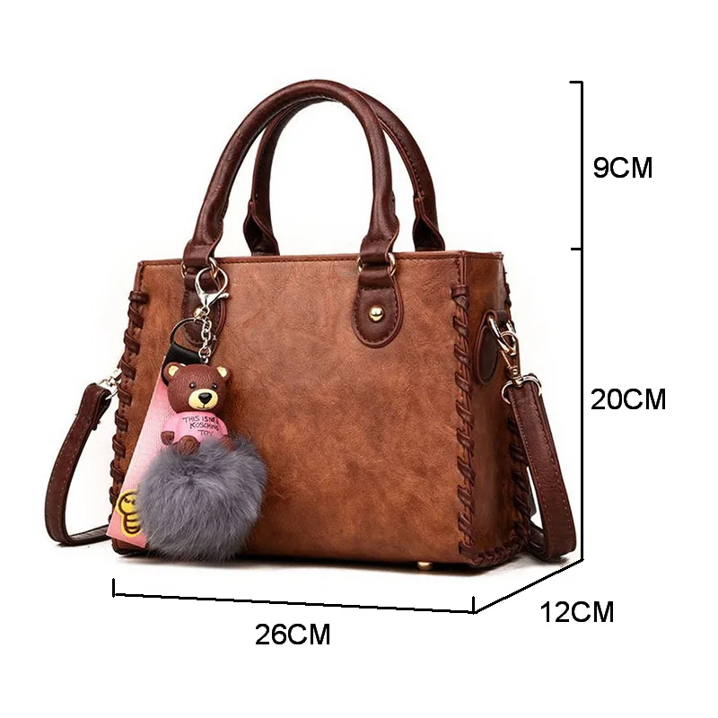 Ansloth Hairball Handbag Women Vintage Handle Bag Quality PU Leather Shoulder Bag Lady Big Crossbody Bag Female Tote Bag HPS181
Ansloth Hairball Handbag Women Vintage Handle Bag Quality PU Leather Shoulder Bag Lady Big Crossbody Bag Female Tote Bag HPS181