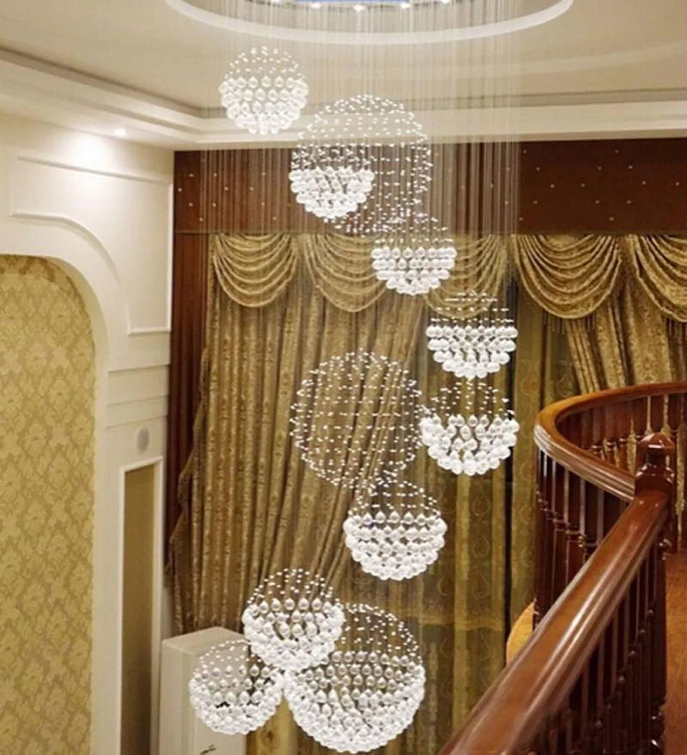 Villa living room chandeliers LED ball compound floor crystal chandelier stairs chandeliers hotel lobby project chandeliers
Villa living room chandeliers LED ball compound floor crystal chandelier stairs chandeliers hotel lobby project chandeliers