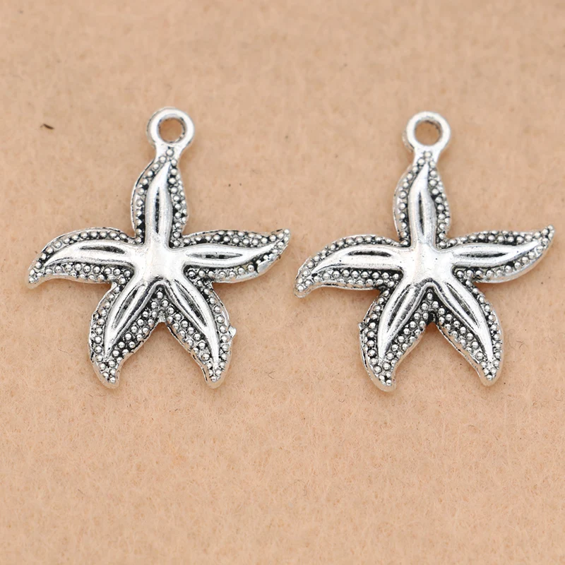 10pcs Tibetan Silver Plated Starfish Charms Pendants For Jewelry Making Bracelet Diy Craft Handmade 25x23mm
10pcs Tibetan Silver Plated Starfish Charms Pendants For Jewelry Making Bracelet Diy Craft Handmade 25x23mm