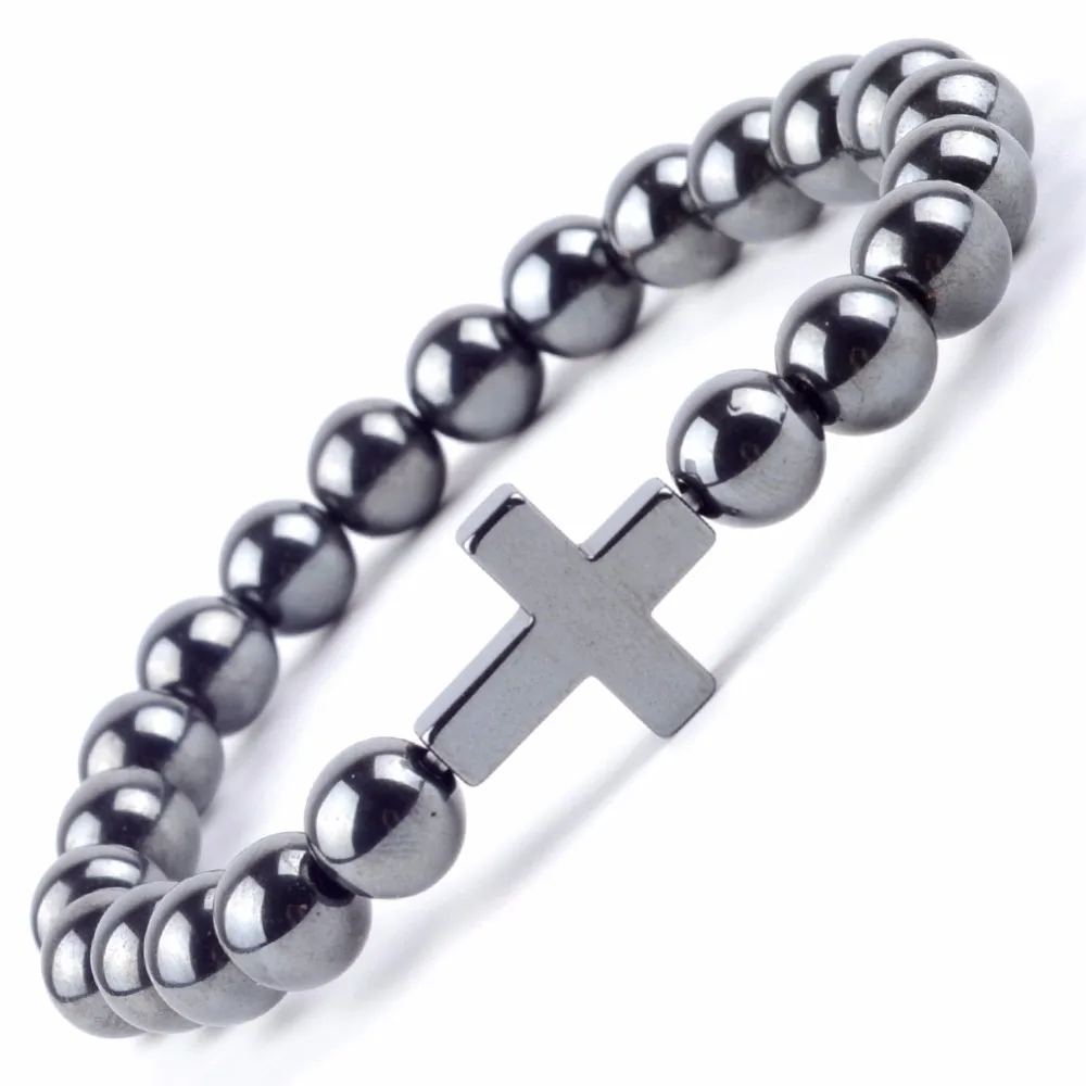 2020 Fashion Natural Hematite Stone Bracelet Men Cross Charm Bracelets & Bangles For Women Jewelry Xmas Gift Wholesale
2020 Fashion Natural Hematite Stone Bracelet Men Cross Charm Bracelets & Bangles For Women Jewelry Xmas Gift Wholesale