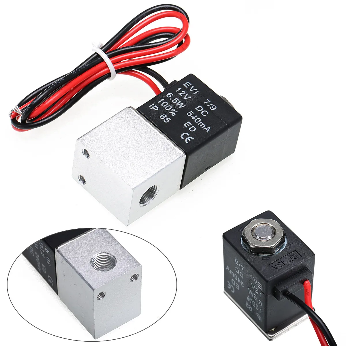 12V 2 Ways Solenoid Valve 1/4'' Normally Closed Pneumatic Aluminum Electric Solenoid Air Valve
12V 2 Ways Solenoid Valve 1/4'' Normally Closed Pneumatic Aluminum Electric Solenoid Air Valve