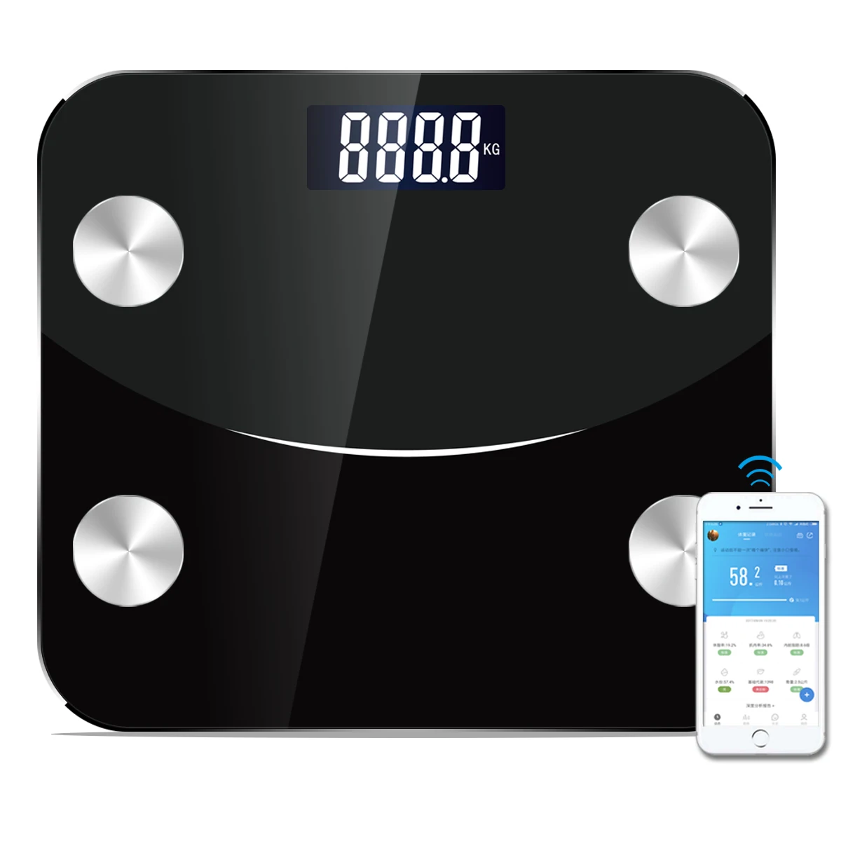 Hot Sale Bathroom scale Smart Scales Household Premium Support Bluetooth APP Fat Percentage Digital Body Fat Weighing Scale
Hot Sale Bathroom scale Smart Scales Household Premium Support Bluetooth APP Fat Percentage Digital Body Fat Weighing Scale
