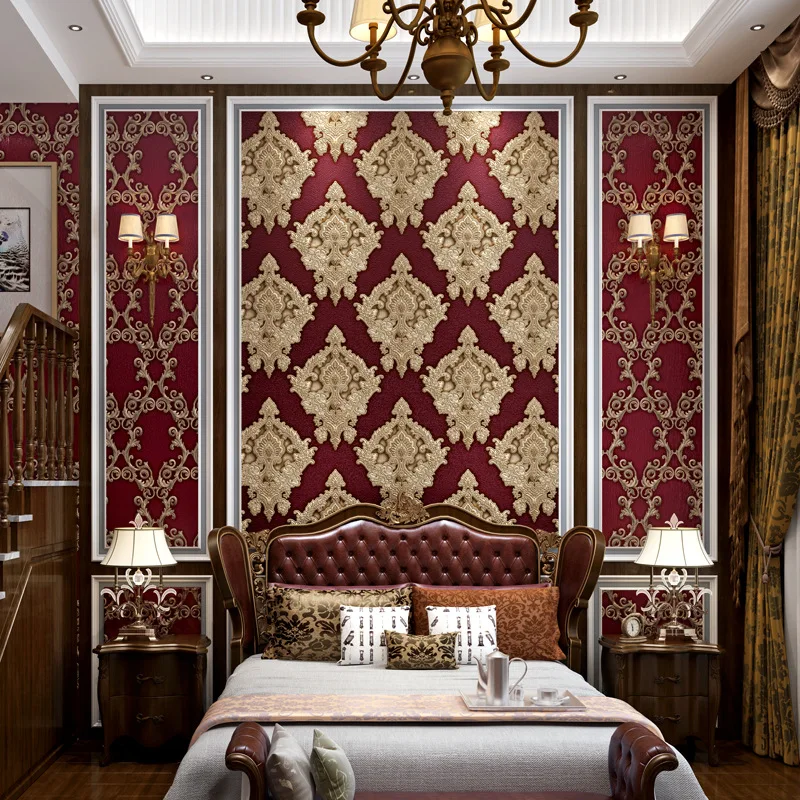 European Red Deep Blue Damacus Wallpaper 3d For Living Rooom Tv Background Relief Wallpaper For Bedroom Home Decor
European Red Deep Blue Damacus Wallpaper 3d For Living Rooom Tv Background Relief Wallpaper For Bedroom Home Decor