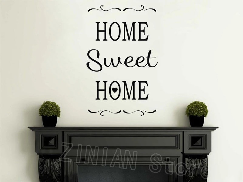 

Sweet Home Quote Wall Stickers Vinyl Lettering Word For Front Door or Wall Art Decal Sticker Living Room Entryway Decor Z471