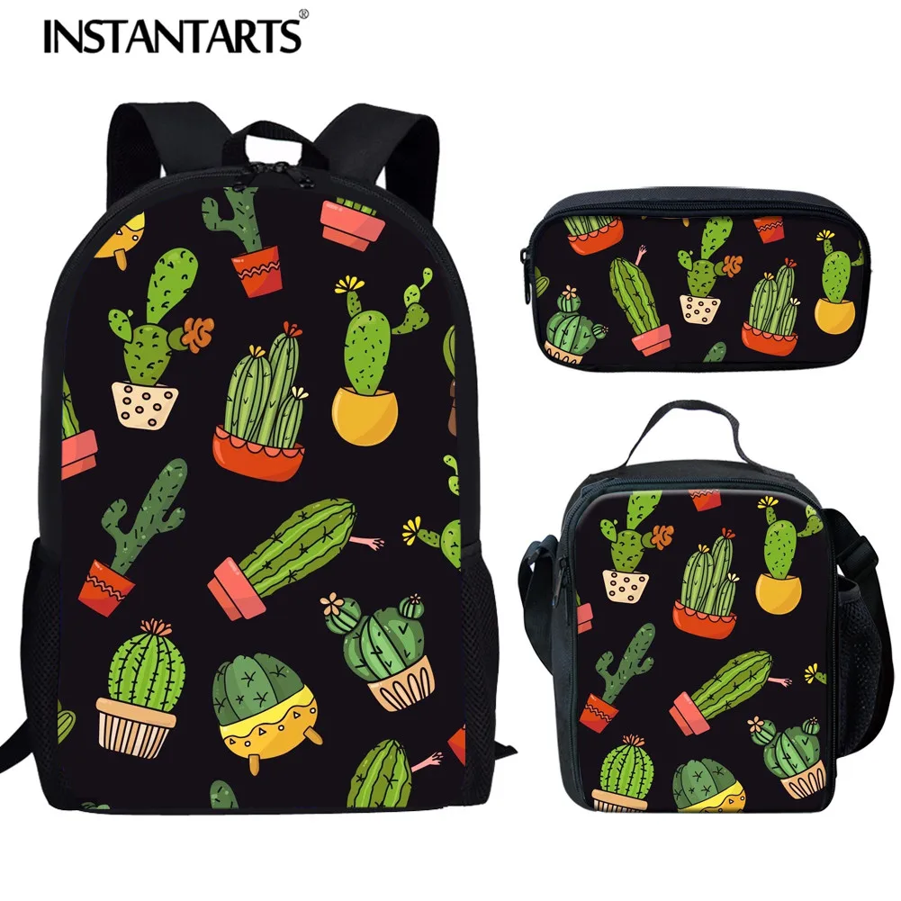 INSTANTARTS Artificial Plants Cactus Printing School Bag Set for Teenager Girl Student School Backpack Kid Book Bag Children Bag
INSTANTARTS Artificial Plants Cactus Printing School Bag Set for Teenager Girl Student School Backpack Kid Book Bag Children Bag
