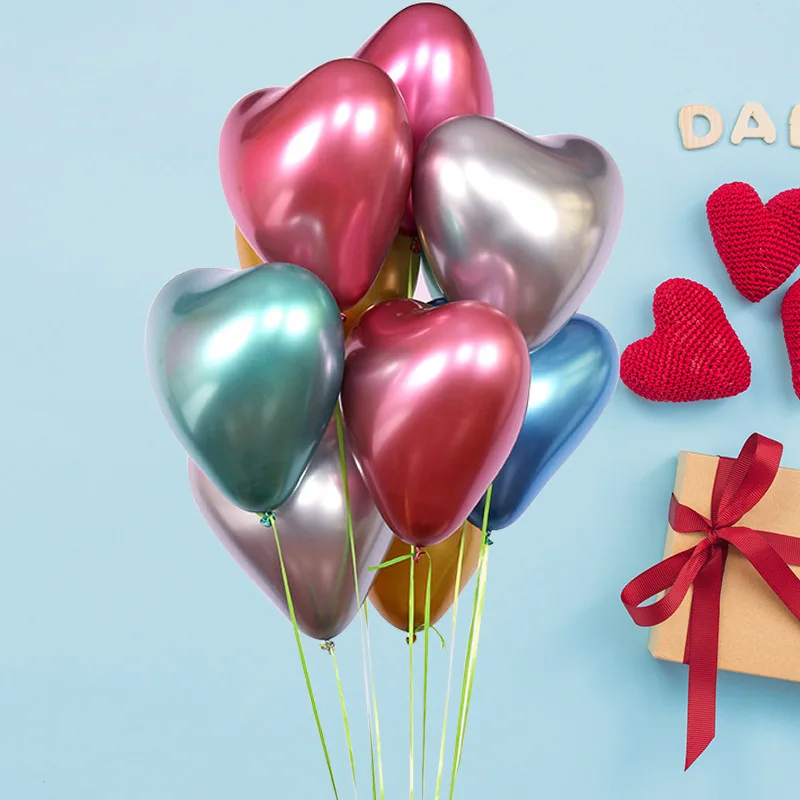 10/20pcs 12inch Heart Glossy Metal Pearl Latex Balloons Thick Chrome Metallic Colors Air Balls Globos Birthday Party Decor
10/20pcs 12inch Heart Glossy Metal Pearl Latex Balloons Thick Chrome Metallic Colors Air Balls Globos Birthday Party Decor