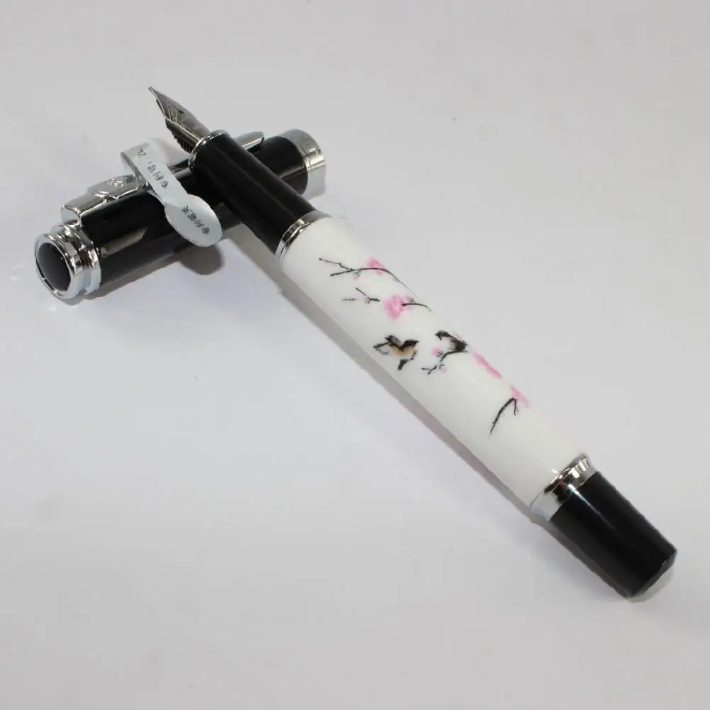 Adeeing элегантный Jinhao 8802 Сливовый цветок авторучка 18kgp|Перьевые ручки| |