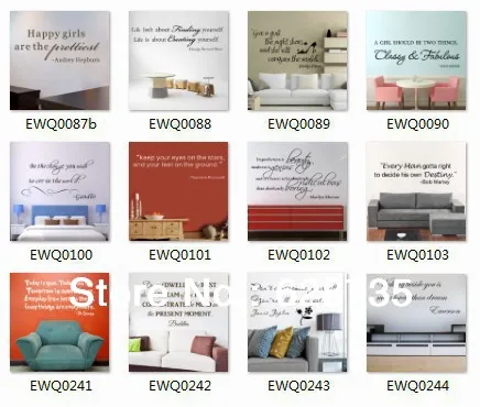 Wall stickers wholesale store - variety of styles Mix order Wall Quote Decals wholesale free shipping via fedex ups ems
Wall stickers wholesale store - variety of styles Mix order Wall Quote Decals wholesale free shipping via fedex ups ems