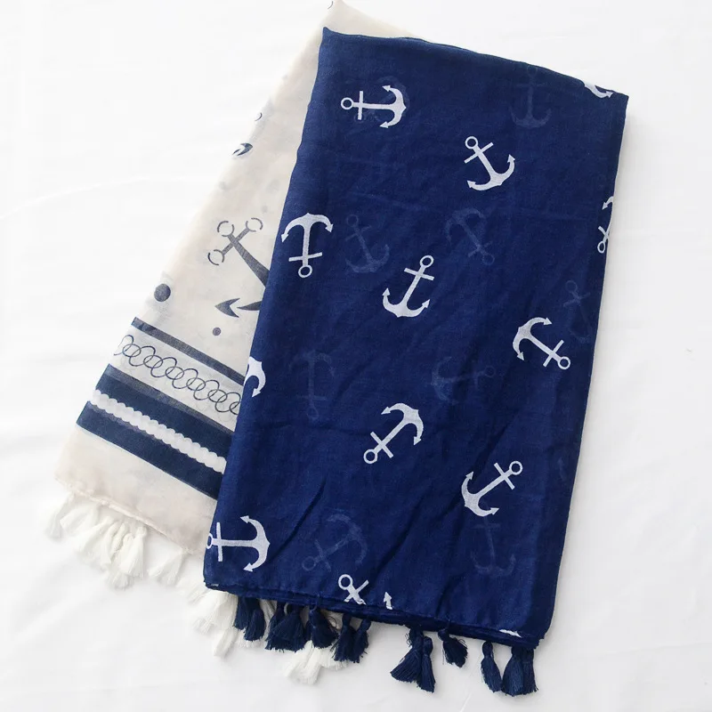2020 Fashion Ocean Anchor Tassel Viscose Shawl Scarf Women High Quality Beach Summer Wrap Neck Stole Bufandas Muslim Hijab Snood
2020 Fashion Ocean Anchor Tassel Viscose Shawl Scarf Women High Quality Beach Summer Wrap Neck Stole Bufandas Muslim Hijab Snood