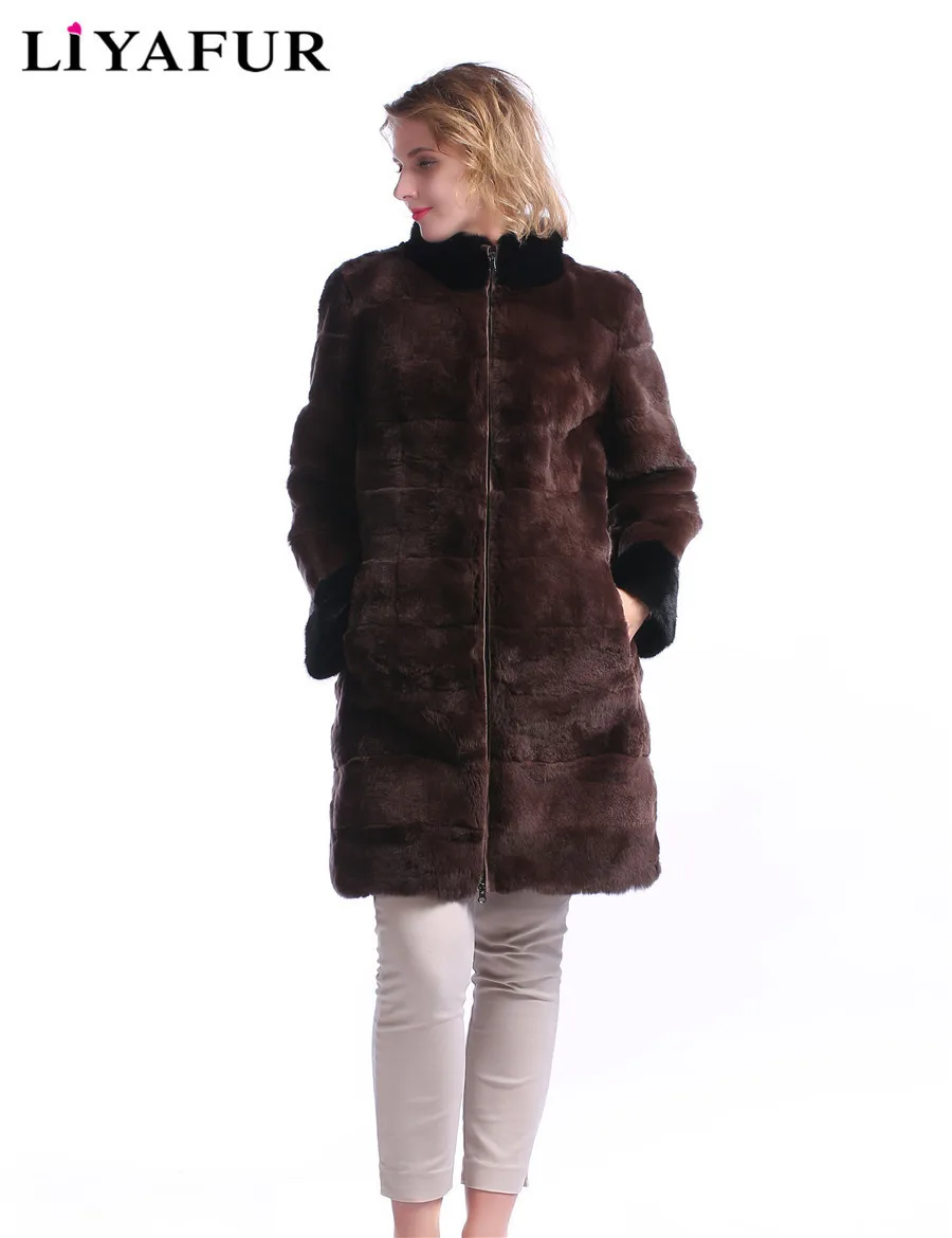 LIYAFUR New Style Real Genuine Full Pelt Rex Rabbit Fur Long Coat For Women Fashion Winter Warm Coats Outerwear Mink Collar Cuff
LIYAFUR New Style Real Genuine Full Pelt Rex Rabbit Fur Long Coat For Women Fashion Winter Warm Coats Outerwear Mink Collar Cuff