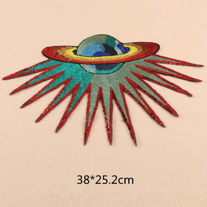Ufo Quality Large Sequins Patch Iron on universe applique, planet patch for T-shirt Garment DIY Apparel Accessories
Ufo Quality Large Sequins Patch Iron on universe applique, planet patch for T-shirt Garment DIY Apparel Accessories