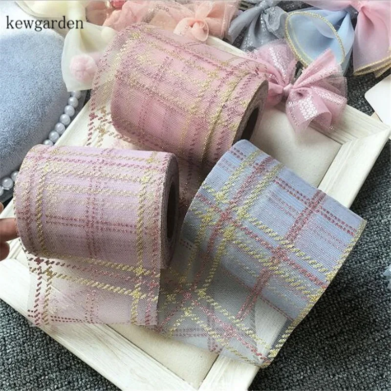 Gold Powder Plaid Voile Ribbon 10CM Lace Gauze Handmade Tape DIY Hair Bowknot Accessories Packing Webbing 20 Meters / Lot
Gold Powder Plaid Voile Ribbon 10CM Lace Gauze Handmade Tape DIY Hair Bowknot Accessories Packing Webbing 20 Meters / Lot