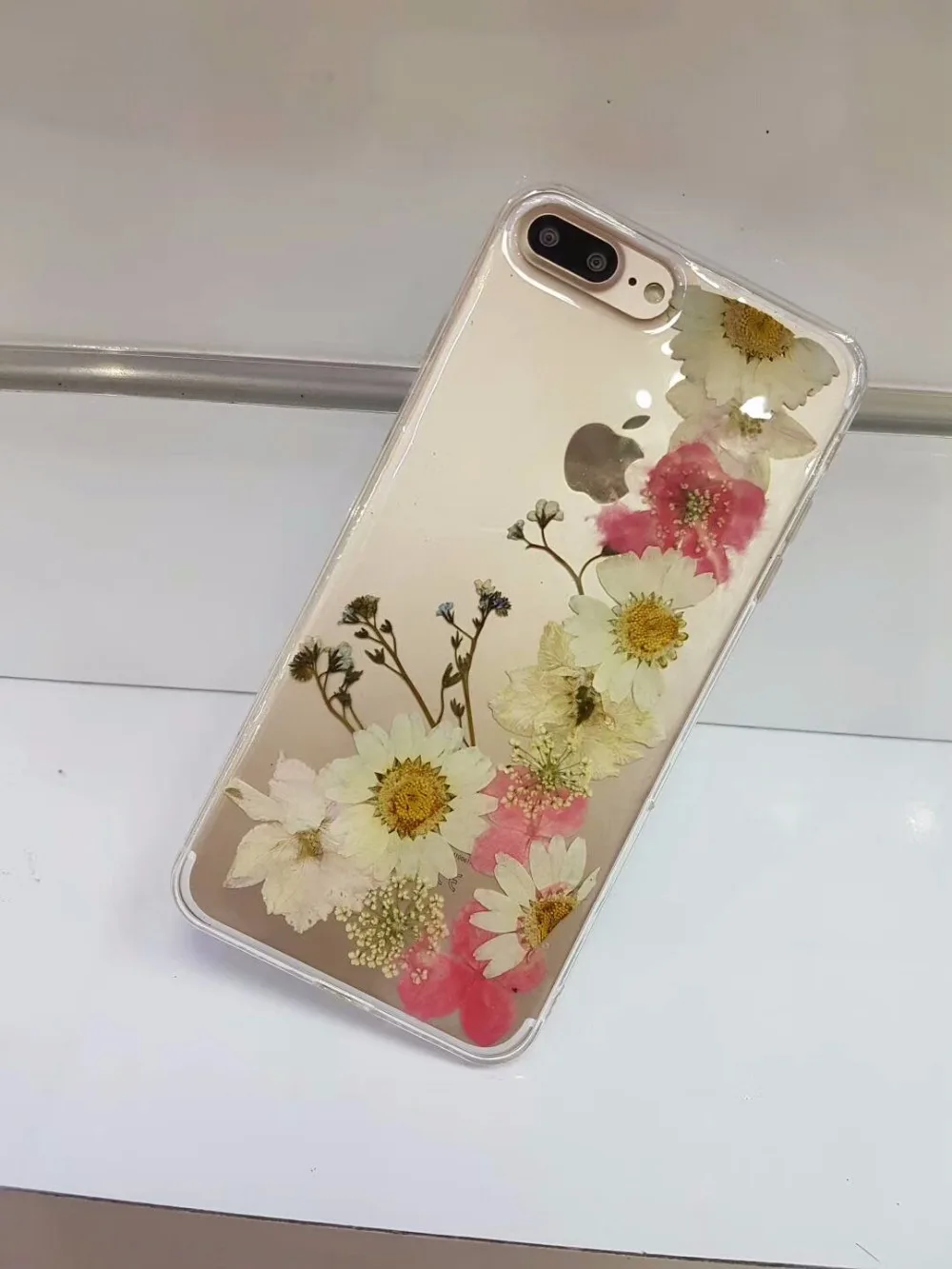 Фото Высокое качество Прекрасный сухие цветы ТПУ дизайн корпуса для iPhone 7 Plus и 8 |